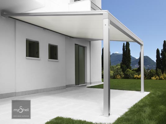 Pergola con telo avvolgibile Perla della Fanani - disponibile